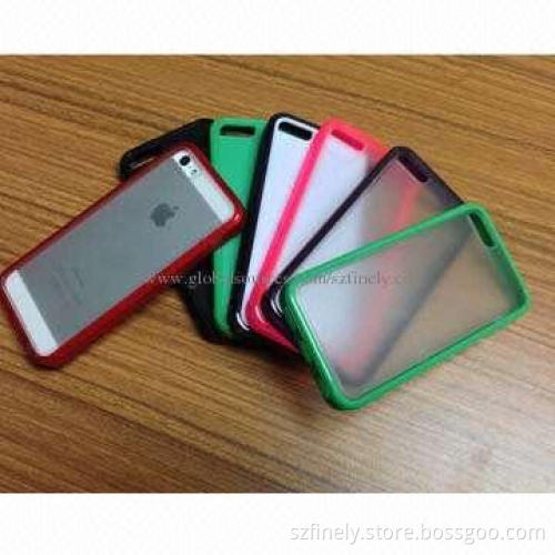 PC + TPU Case for iPhone 5C, Double Injection, with Anti-slip Grain, Fashionable and Novelty